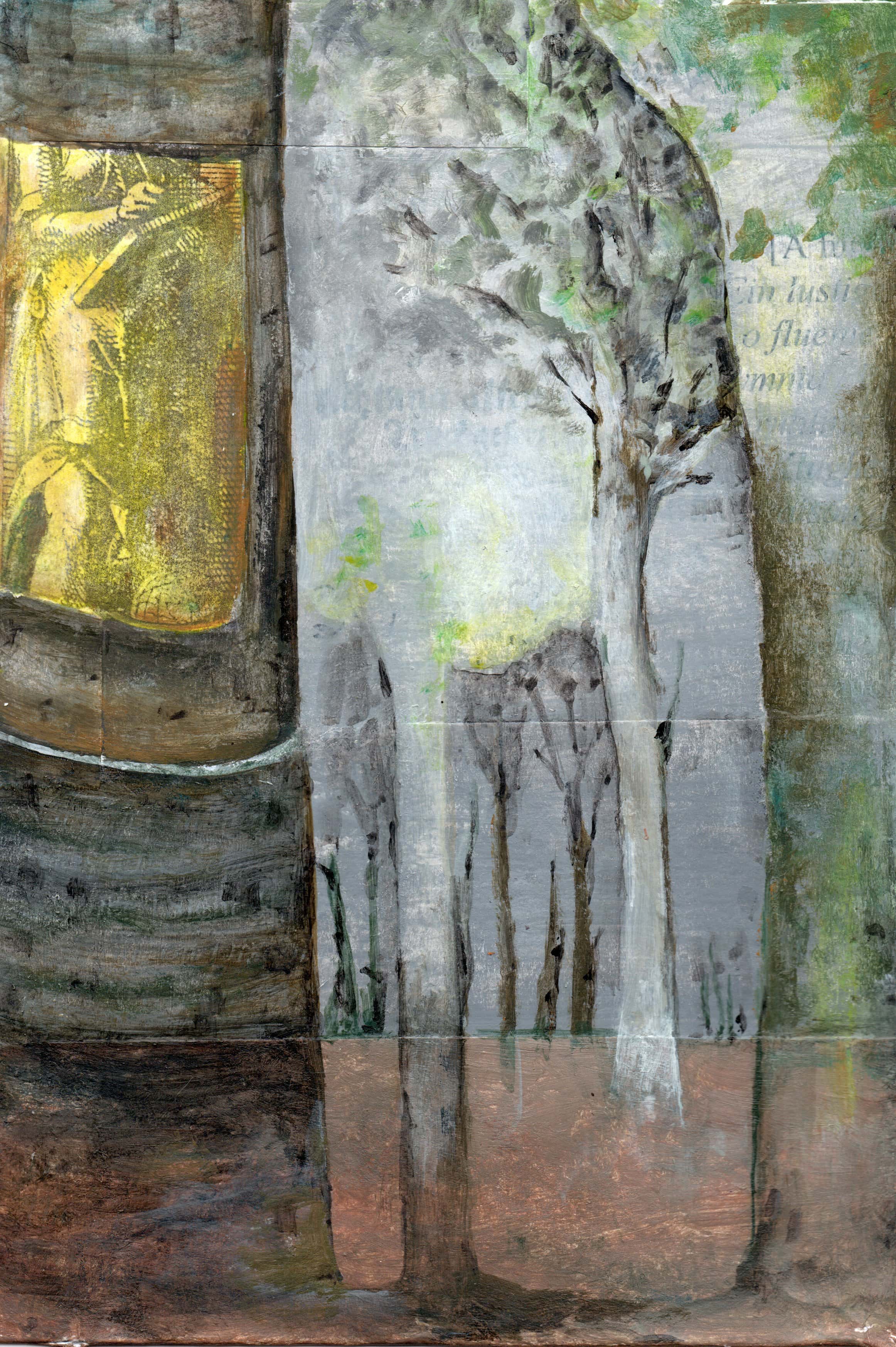 Acryl auf Collage